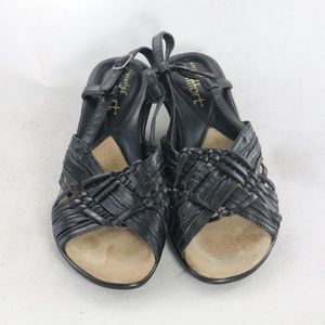 STRICTLY COMFORT Strappy Black Slingback Sandals